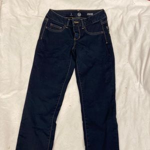 Jegging dark navy demin skinny stretchy jeans worn once